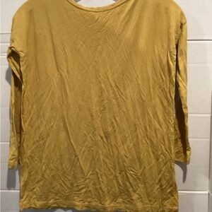 Ladies Piko girl Mustard Long Sleeve Blouse size small